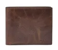Produktbild: FOSSIL Derrick RFID Large Coin Pocket Bifold Geldbörse Dark Brown dunkelbraun