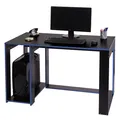 Produktbild: Schreibtisch MCW-J26, Computertisch Bürotisch, 120x60x76cm ~ schwarz-blau