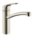 Produktbild: hansgrohe Focus Küchenarmatur (Wasserhahn Küche ohne Schlauchbox, 360° schwenkbar, hoher Auslauf 160mm) Edelstahl Finish