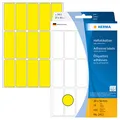 Produktbild: HERMA 2411 Vielzweck-Etiketten, 480 Stück, 20 x 50 mm, 15 pro Bogen, selbstklebend, Haushaltsetiketten zum Beschriften, matt, blanko Papier Klebeetiketten Aufkleber, gelb