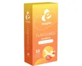 Produktbild: EasyGlide Kondome Flavoured Packung mit, 10 St., farbige Kondome mit Geschmack (Banane, Erdbeere, Mango), aromatisierte Kondome für fruchtige Leidenschaft