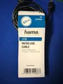 Produktbild: Hama USB MicroUSB-B/USB-A 2.0 M/M Kabel 0,9m Schwarz Neu 00200904
