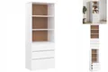 Produktbild: Bücherregal Mit Schubladen ALTA Weiß 60x35x142 Cm Kiefernholz