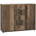 Produktbild: Kommode, Dunkelbraun, Graubraun, Holzwerkstoff, 4 Fächer, 5 Schublade(n) Schubladen, 108.8x85.5x34.8 cm, Typenauswahl, Beimöbel erhältlich, stehend, Wohnzimmer, Kommoden & Sideboards, Kommoden