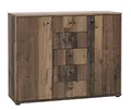 Produktbild: FORTE TEMPRA 2 Kommode mit 2 Türen und 5 Schubladen, Holzwerkstoff, Old – Wood Vintage Dekor, (B x H x T) 108,8 x 85,5 x 34,8 cm