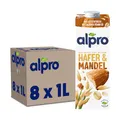 Produktbild: Alpro Hafer-Mandeldrink – Vegan und milchfrei – Von Natur aus laktosefrei – 8 x 1 l
