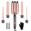 Produktbild: DOPWii Multihaarstyler, 5-in-1 Set, mit LCD-Display und Eisenkeramikbeschichtung, Lockenstab,Lockenwickler,Haarglätter & Lockenstab, Warmluftbürste