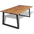 Produktbild: vidaXL Esstisch Akazienholz Massiv 200 x 90 cm Braun und Schwarz
