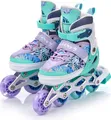 Produktbild: meteor Inlineskates 4in1 Kinder Inliner Rollschuhe Roller Blades Quad Skates Kinder Inlineskates Blueberry L 38-41