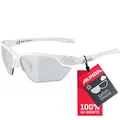 Produktbild: ALPINA TWIST FIVE S HR V - Selbsttönende, Bruchfeste & Beschlagfreie Sport- & Fahrradbrille Mit 100% UV-Schutz Für Erwachsene, white gloss, One Size