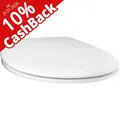 Produktbild: GROHE WC-Sitz Bau Keramik 39492000, oval, aus Duroplast, mit Edelstahlscharnier, abnehmbar, alpinweiß