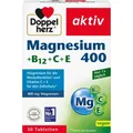 Produktbild: DOPPELHERZ Magnesium 400+B12+C+E Tabletten 30 St. PZN 11100302