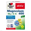 Produktbild: DOPPELHERZ Magnesium 400+B12+C+E Tabletten 30 St