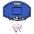 Produktbild: STREETSKILLER Basketballkorb mit 43 cm Durchmesser, Board, geflochtenem Basketballnetz und Wandhalterung, inklusive Montagezubehör. Für Kinder und Erwachsene, Innen- und Außenmontage (Blau/Gelb)