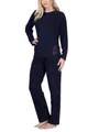 Produktbild: Moonline Pyjama Damen Frottee-Schlafanzug mit Motivdruck