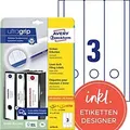 Produktbild: AVERY Zweckform ultragrip Ordneretiketten Selbstklebend Breit L4759-25 DIN A4 6,1 x 29,7 cm Weiß 30 Blatt à 3 Etiketten