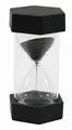 Produktbild: Sanduhr XL 12 cm hoch, 6,5 cm ø,  3 Minuten, schwarz TimeTEX