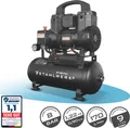 Produktbild: STAHLWERK Kompressor mit 9 L Tank (ST-98 Pro) – ölfrei & leise, 8 bar, Silent-Druckluftkompressor mit Brushless-Motoren, 1,22 PS, 0,90 kW, 170 l/min