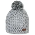 Produktbild: Sterntaler® Strickmütze Sterntaler® Strickmütze (1-St) Mütze mit Pompon und coolem Zopf-Muster silberfarben 53 cm
