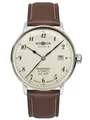 Produktbild: Zeppelin Herrenuhr Hindenburg 8056-5 – 40 mm Automatik mit beigem Zifferblatt & Lederarmband