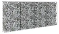 Produktbild: vidaXL Gabionenwand mit Abdeckung Verzinkter Stahl 200×20×85 cm