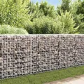 Produktbild: vidaXL Gabionenwand mit Abdeckung Verzinkter Stahl 200×20×85 cm NEU