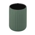 Produktbild: Wenko-Wenselaar GmbH & Co. KG WENKO Keramik Zahnputzbecher Belluno, mit Soft-Touch Oberfläche, Moderner Zahnputzbecher gefertigt aus hochwertiger Keramik, 1 Stück, Farbe: Grün, Schwarz 24806100