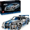 Produktbild: LEGO Technic 2 Fast 2 Furious Nissan Skyline GT-R R34 Automodell-Bauset für Erwachsene - mit Driftfunktion, Lenkung, Federung und 6-Zylinder-Motor... - Bronze