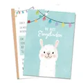 Produktbild: MeinBaby123® 10 Einladungskarten Kindergeburtstag Mädchen und Jungs | süße Geburtstagseinladungen für Kinder | Alpaka Einladungskarten | inkl. 10 Briefumschläge | Premium Qualität (Alpaka V2)