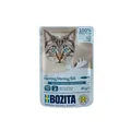 Produktbild: Bozita Pouch Nassfutter Häppchen in Sauce mit Hering - 12x85g Portionsbeutel getreidefreies & weizenfreies Futter für Katzen - Katzennassfutter für Adult-Katzen mit 8,5% Protein & 4,5% Fettgehalt