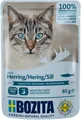 Produktbild: Bozita Pouch Häppchen in Soße mit Hering  12 x 85g Katzenfutter nass