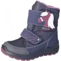 Produktbild: RICOSTA Boots GAREI Wetterfest durch den Winter HighTech/Textil Klettverschluss Warmfutter Mädchen nautic Blau/Rosa Pferd Größe 30 - Blau - 30
