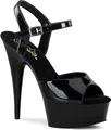 Produktbild: DELIGHT-609 Damen Sandale von Pleaser, Schwarz Glanz , EU 40, US 10