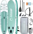 Produktbild: Fitleap Premium Stand Up Paddle Board aufblasbar - SUP Board Set mit Hochdruckpumpe, verstellbarem Paddel und Rucksack - Ideal für Anfänger und Profis - Perfekt für Yoga, Surfen und Wassersport