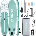 Produktbild: Fitleap Premium Stand Up Paddling Board Set, aufblasbares SUP Board mit Pumpe, verstellbarem Paddel und Rucksack, für Anfänger und Profis, perfekt für Yoga, Surfen und Wassersport