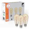 Produktbild: Set aus 3 E27 Filament LED Lampen, Edison Vintage Glühbirne amber, 4 Watt ent...