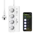 Produktbild: Offgridtec Smart WiFi Steckdosenleiste mit 4 Steckdosen + 2 USB-A & 2 USB-C, App-gesteuert über Smart Life/Tuya, Echtzeit-Energieüberwachung, Alexa/Google kompatibel, 16A/3680W, 1,5 m Kabel, 1 Stück
