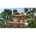 Produktbild: weka Gartenhaus Weekendhaus 155, 45 mm, Panorama Doppeltür, BxT: 500x690 cm beige
