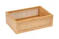 Produktbild: WENKO Badablage Allegre L, dekorative Ablage im trendigen Boho-Style aus hochwertigem Bambus und Rattan-Geflecht, zur praktischen Aufbewahrung von Badutensilien oder Accessoires, 22 x 7 x 15 cm, Natur