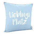 Produktbild: heimtexland ® Outdoorkissen 45x45 Dekokissen Outdoor Garten Lounge Deko Kissen Typ839 Lieblingsplatz Hellblau