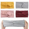 Produktbild: 4 Stück Stirnband Damen Mädchen Haarband Elastisch Breites Haarreif Sport Headwrap Baumwollkreuz Yoga Haarschmuck