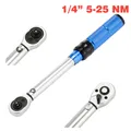 Produktbild: Drehmomentschlüssel 1/4 5-25 Nm Knarre Ratsche Umschaltknarre Ratschenschlüssel