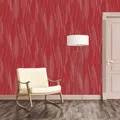 Produktbild: LOVE YOUR WALLS Schimmernde Wellen Tapete Metallisch Matt - Silber Rot J74610