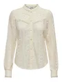 Produktbild: ONLY Damen Onlreba Lace L/S Shirt WVN Noos, Egret, S