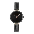 Produktbild: Calvin Klein Analog Quarzuhr für Damen Kollektion Minimalistic T BAR 28MM MESH mit Schwarzes Edelstahl-Mesh-Gliederarmband - 25200084