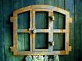 Produktbild: Eisenfenster mit Tür, antik-ländlich zum Öffnen, Stallfenster für Gartenmauer