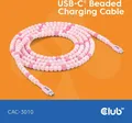 Produktbild: Club3D Lifestyle USB-C Perlen-Kabel PD60W,480Mbps 2m rosa