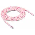 Produktbild: Club 3D Club3D Lifestyle USB-C Perlen-Kabel PD60W, rosa (2 m, USB 2.0, 60 W) (CAC-3010)