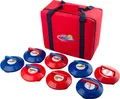 Produktbild: Kurling Indoor Curling Spielset mit 8 Steinen und Tragetasche - Geschicklichkeitsspiel
