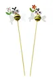 Produktbild: Blumenstecker Biene mit Blume 3D aus Metall (2er Set) - Frühlingsdeko, Deko